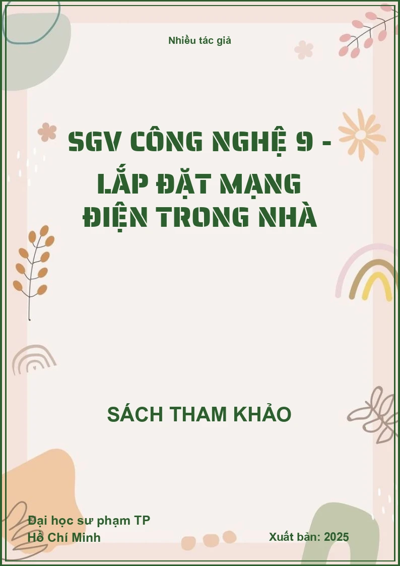 SGV Công nghệ 9 - Lắp đặt mạng điện trong nhà