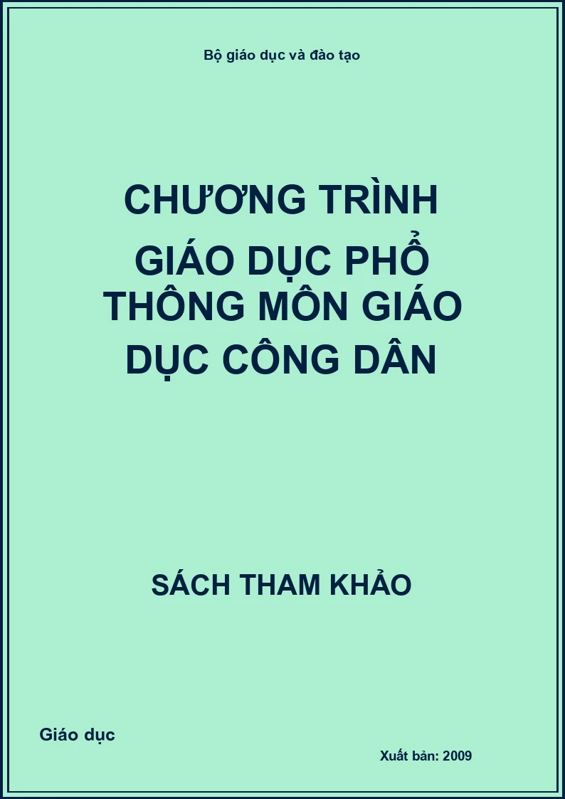 Chương trình giáo dục phổ thông môn Giáo dục công dân