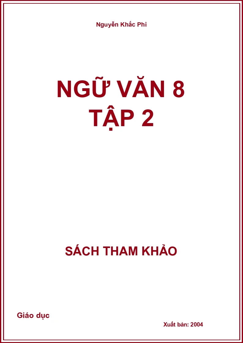 Ngữ văn 8 Tập 2