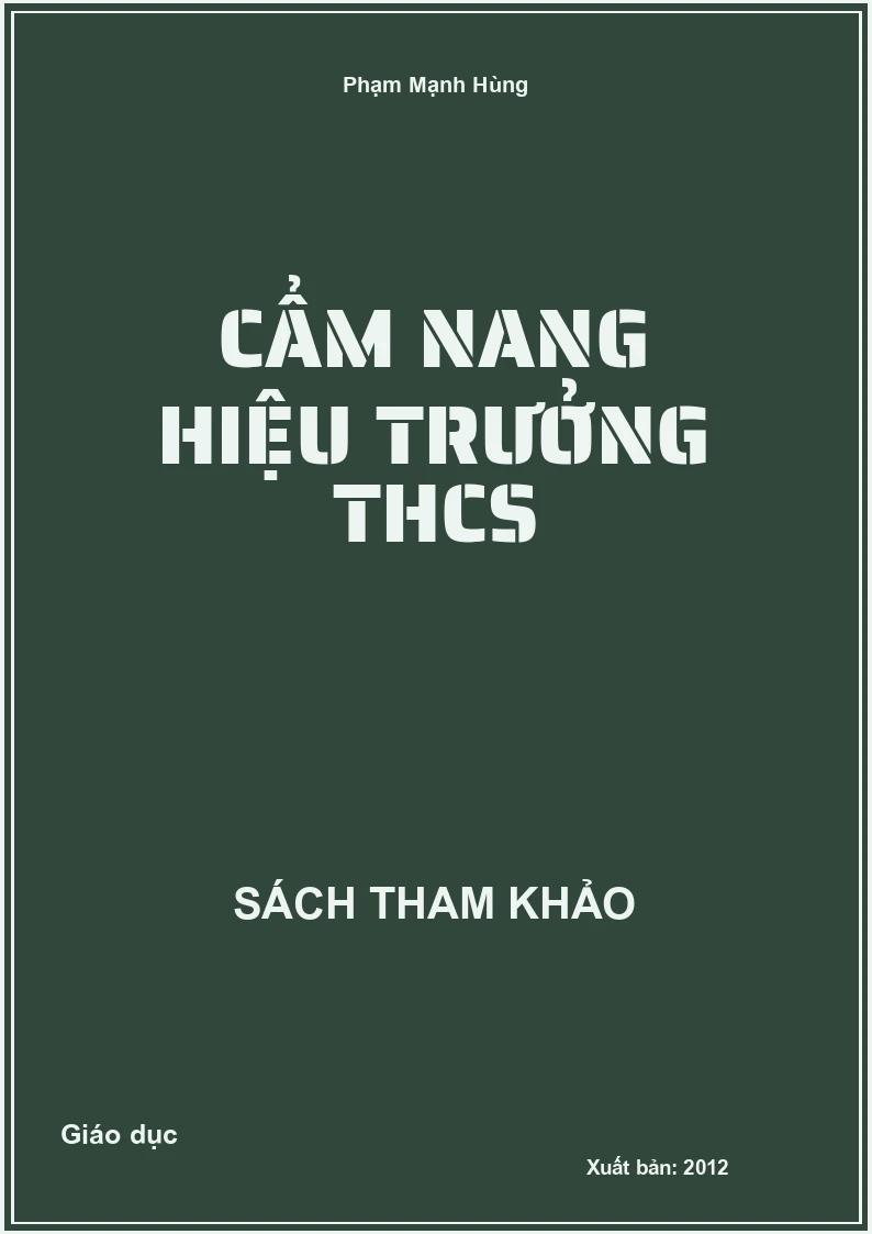 Cẩm nang hiệu trưởng THCS