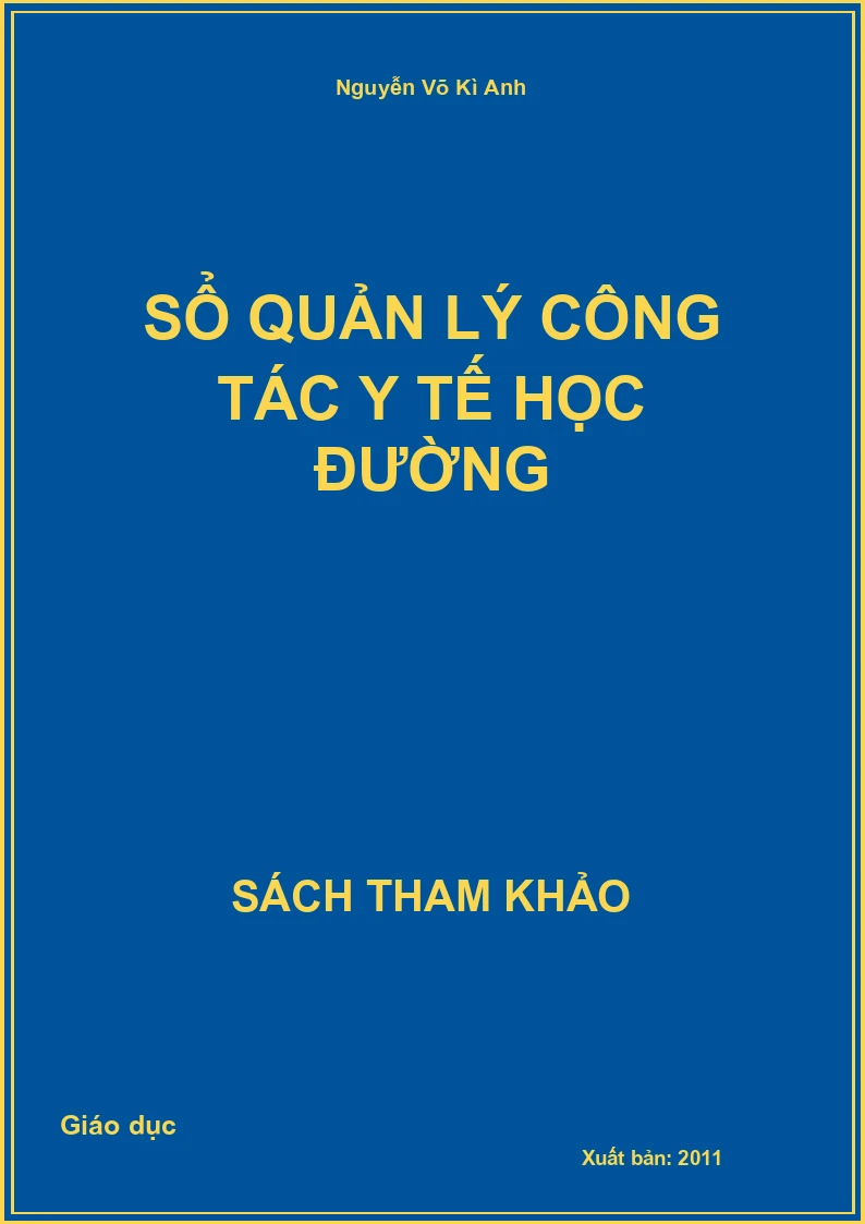 Sổ quản lý công tác y tế học đường