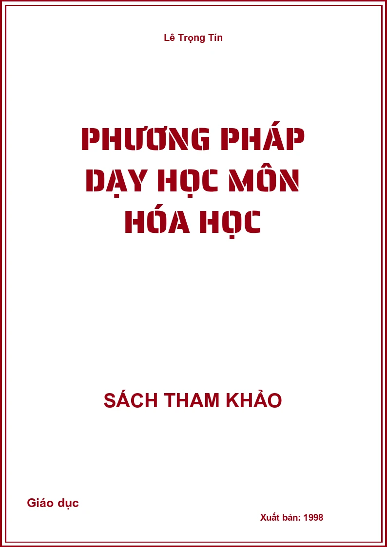 Phương pháp dạy học môn Hóa học