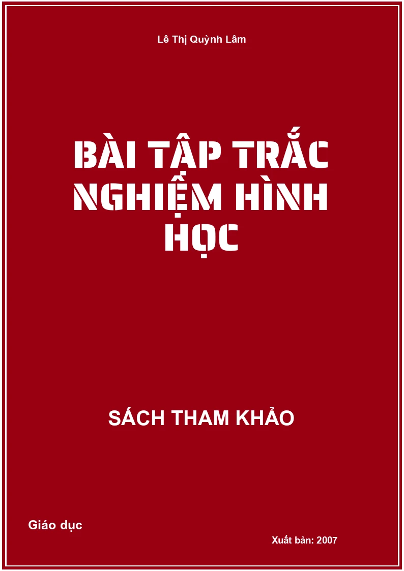 Bài tập trắc nghiệm Hình học