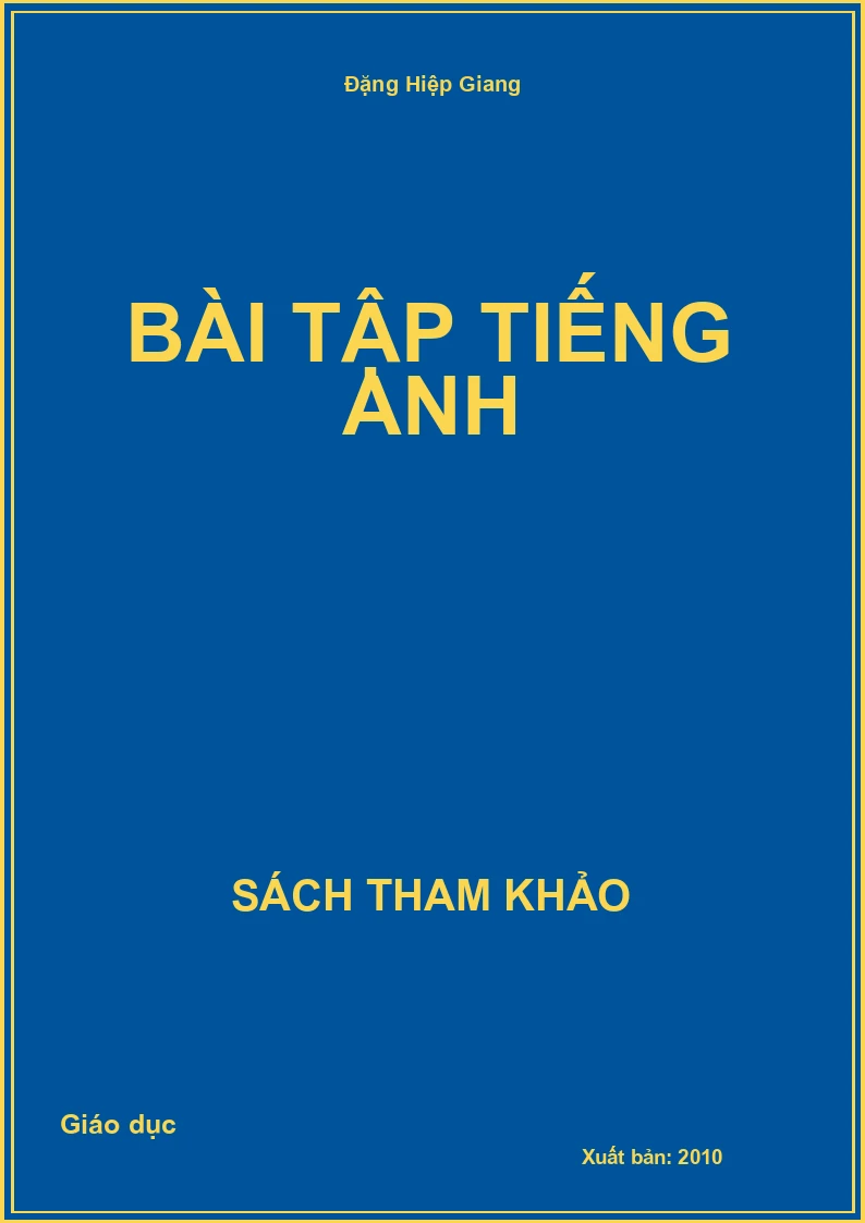 Bài tập Tiếng anh