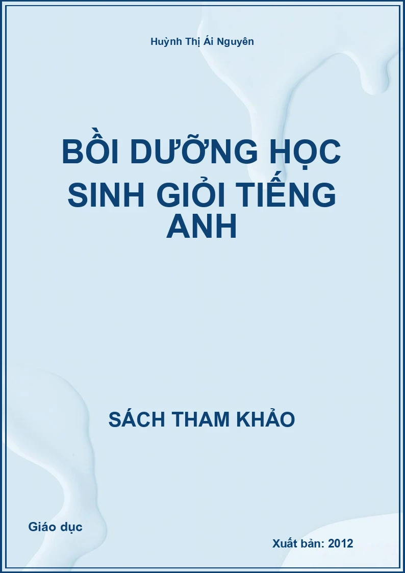 Bồi dưỡng học sinh giỏi Tiếng anh
