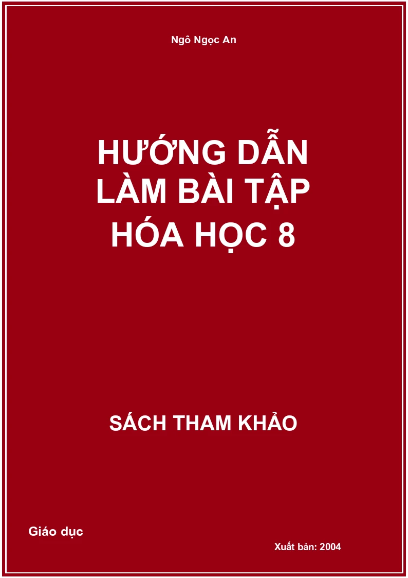 Hướng dẫn làm bài tập Hóa học 8