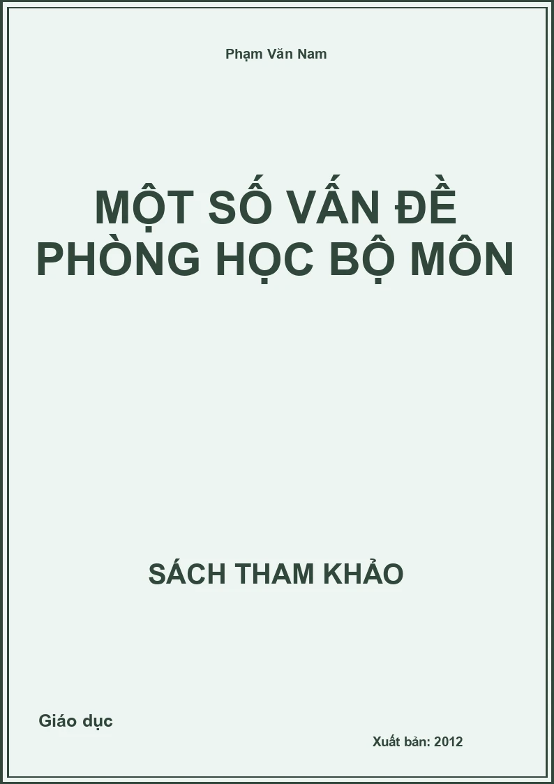 Một số vấn đề phòng học bộ môn