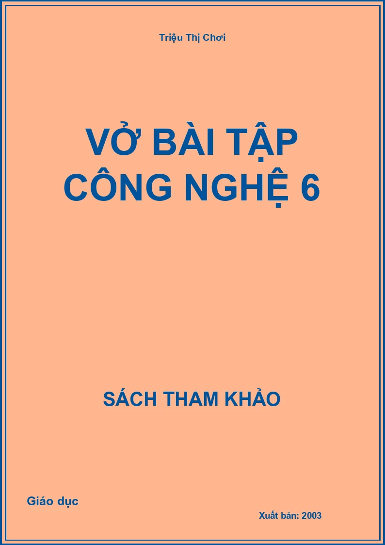 Vở bài tập Công nghệ 6