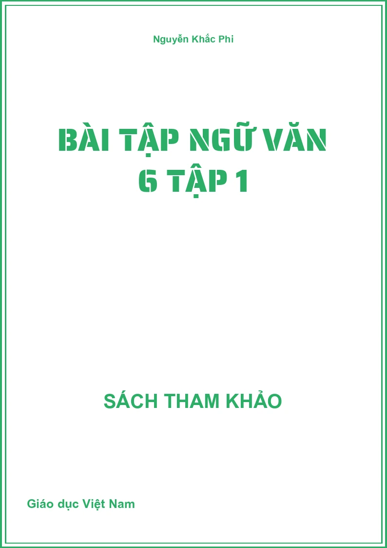Bài tập Ngữ văn 6 tập 1