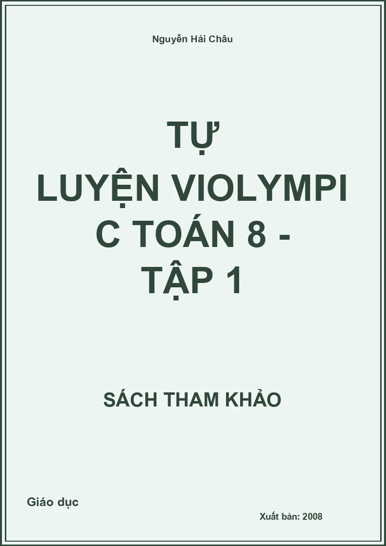 Tự luyện violympic Toán 8 - Tập 1