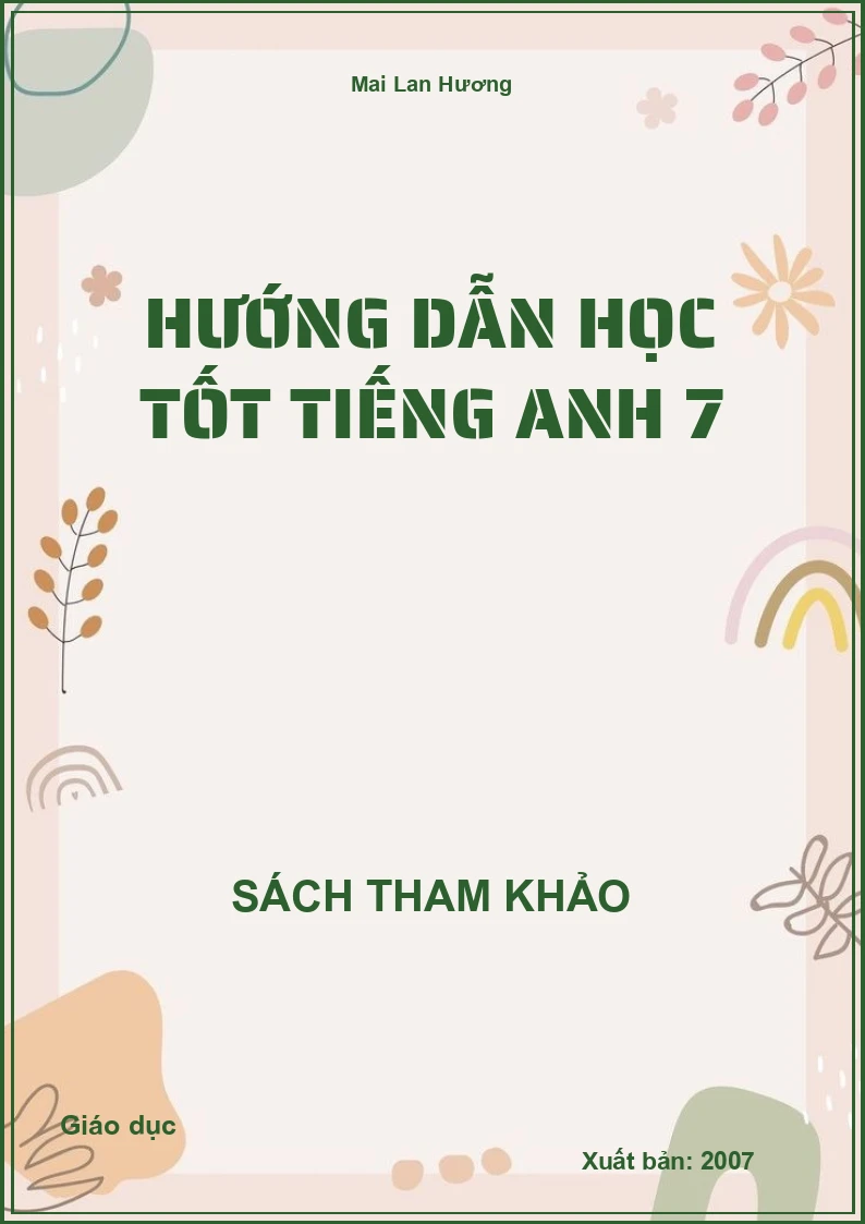 Hướng dẫn học tốt Tiếng anh 7