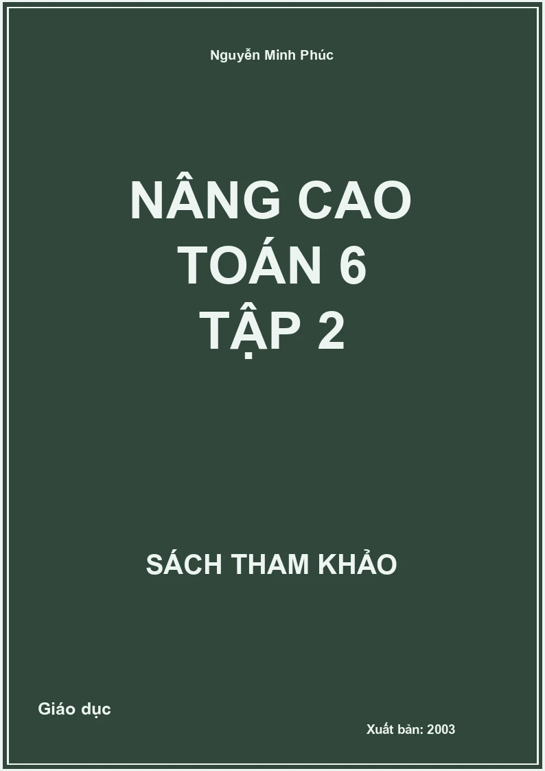 Nâng cao toán 6 Tập 2