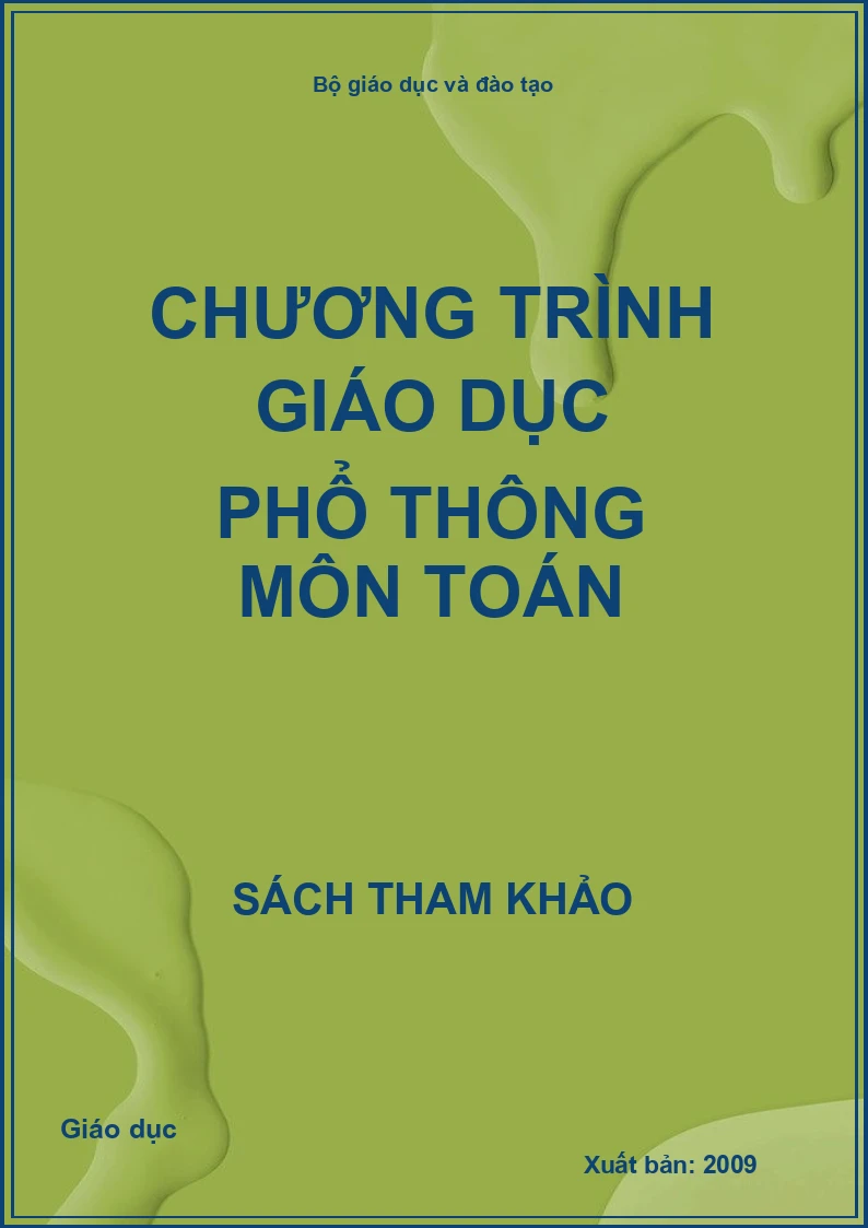 Chương trình giáo dục phổ thông môn Toán