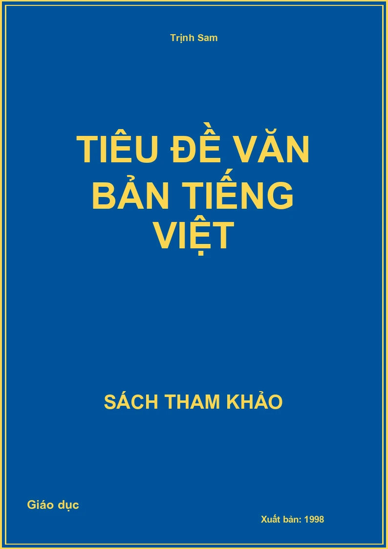 Tiêu đề văn bản tiếng việt