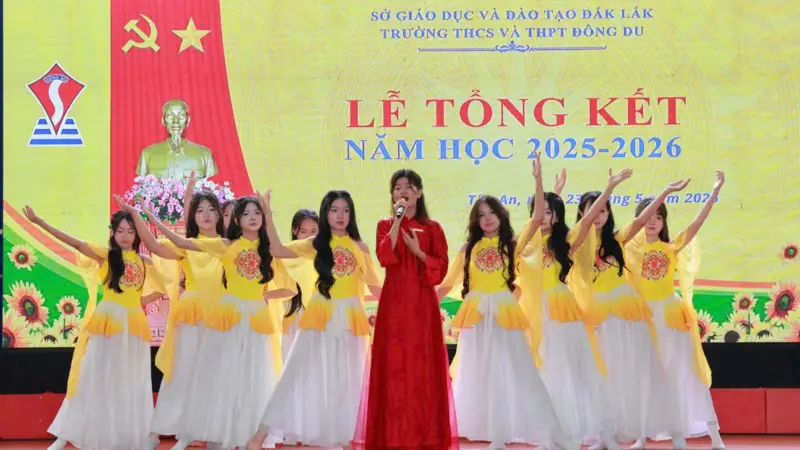Dấu ấn tuổi học trò trong Lễ Tổng kết năm học 2025 – 2026 tại Trường THCS-THPT Đông Du
