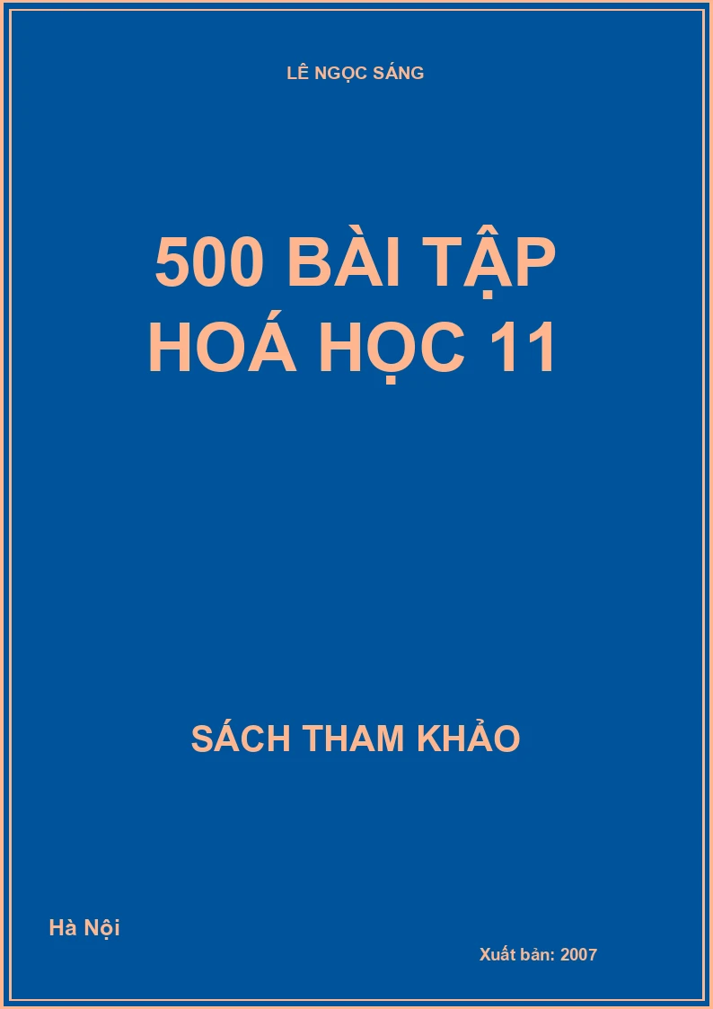 500 Bài Tập Hoá Học 11