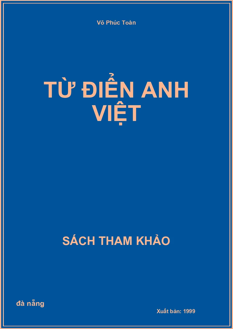Từ điển Anh Việt