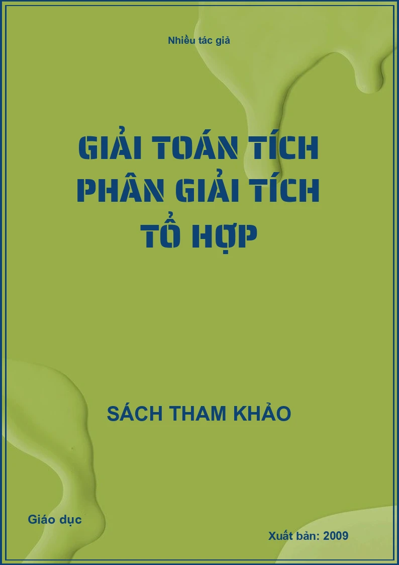 Giải Toán Tích Phân Giải Tích Tổ Hợp