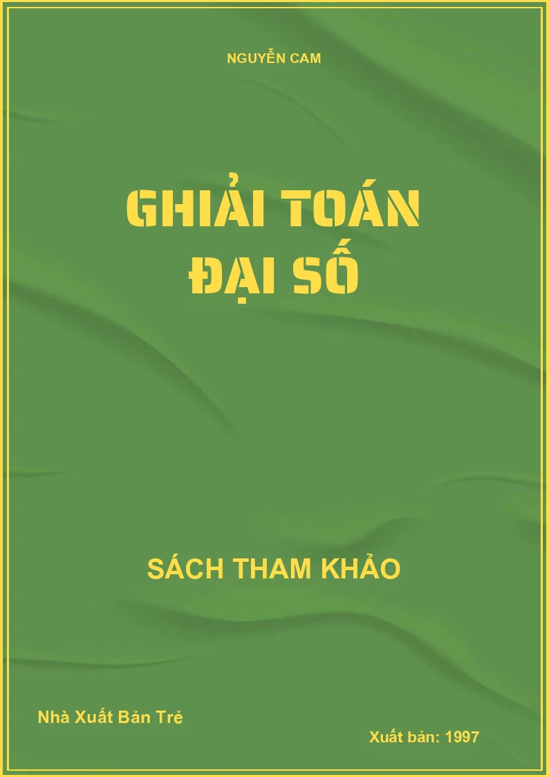 Ghiải Toán Đại Số