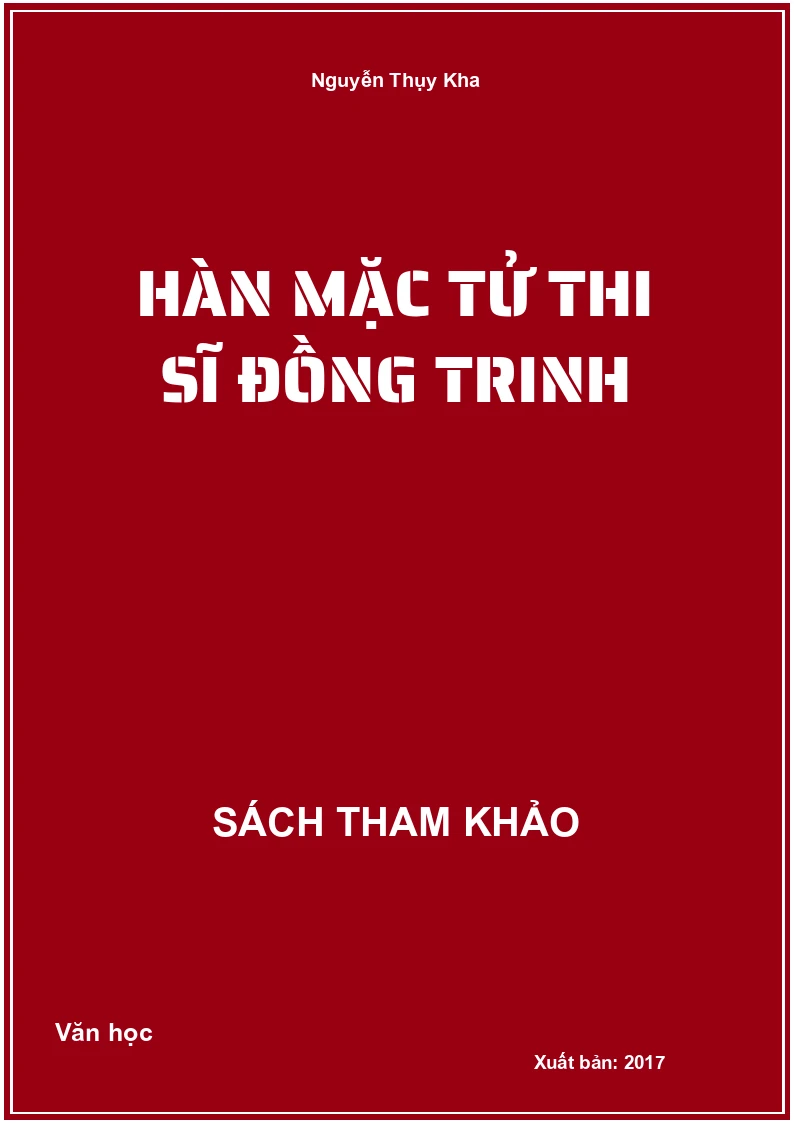 Hàn Mặc Tử thi sĩ đồng trinh