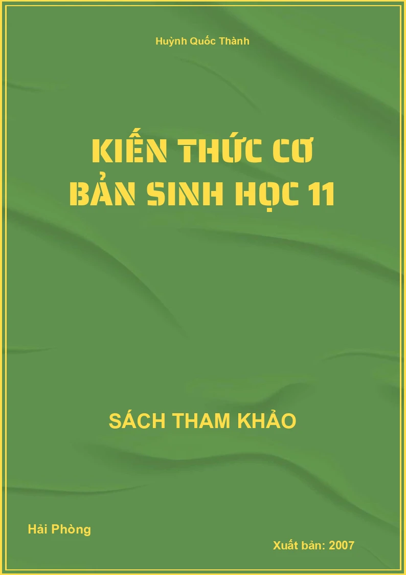 Kiến thức cơ bản sinh học 11