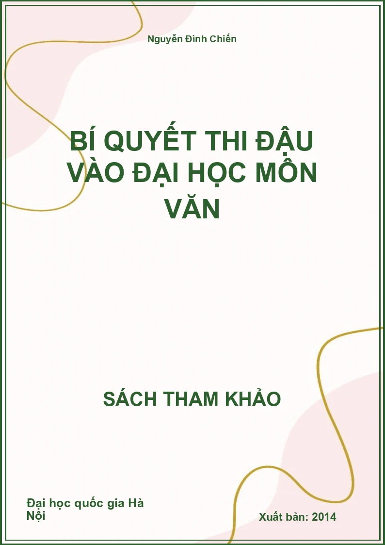 Bí quyết thi đậu vào đại học môn văn