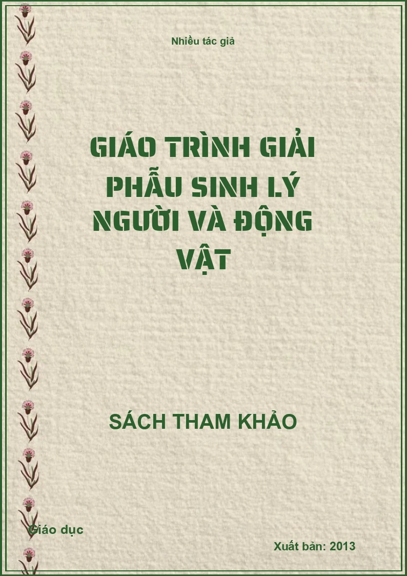 Giáo trình giải phẫu sinh lý người và động vật