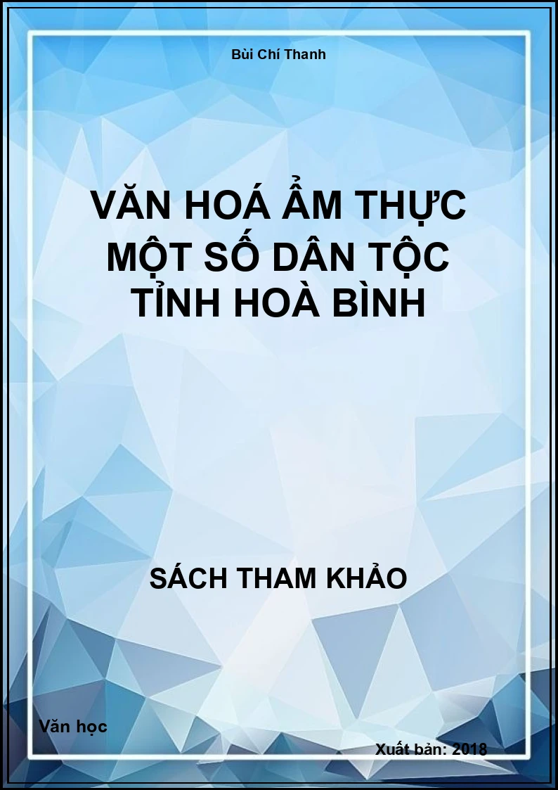 Văn hoá ẩm thực một số dân tộc tỉnh Hoà Bình