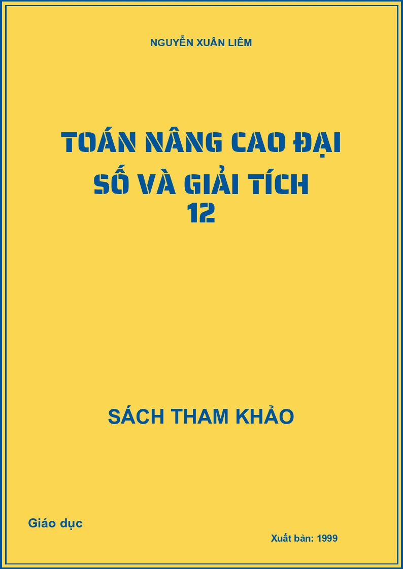 Toán Nâng Cao Đại Số Và Giải Tích 12