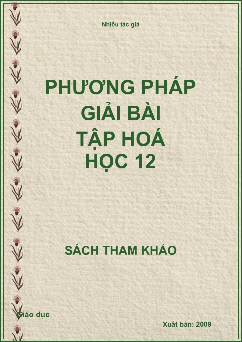 Phương Pháp Giải Bài Tập Hoá Học 12