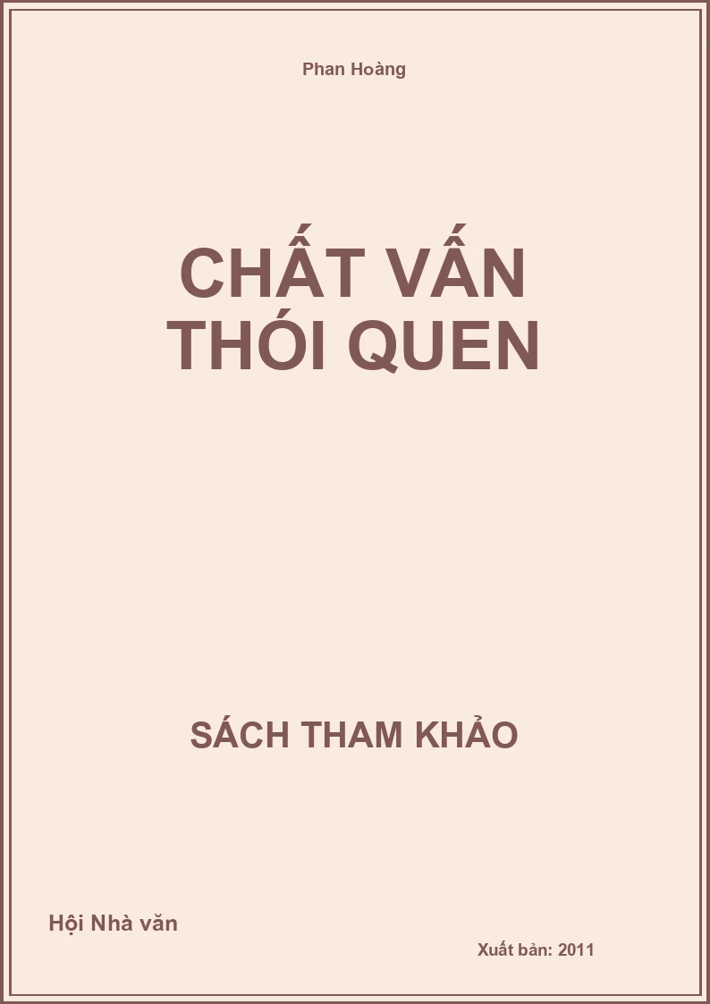 Chất vấn thói quen