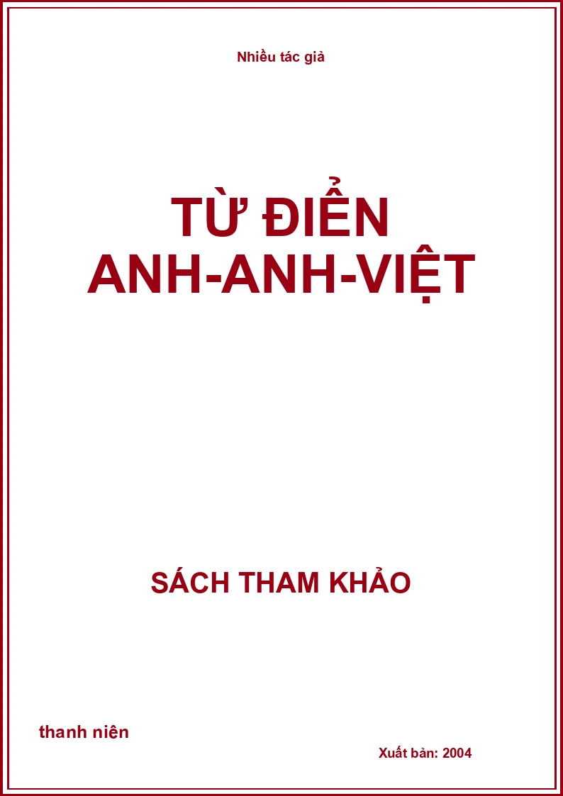 Từ điển anh-Anh-việt