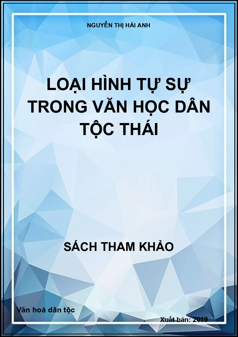 Loại hình tự sự trong văn học dân tộc Thái