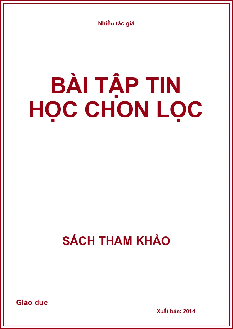 Bài tập tin học chon lọc