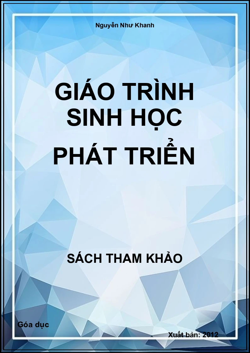 Giáo trình sinh học phát triển