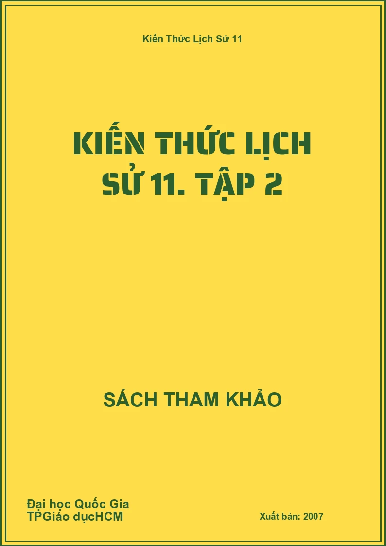 Kiến thức lịch sử 11. Tập 2