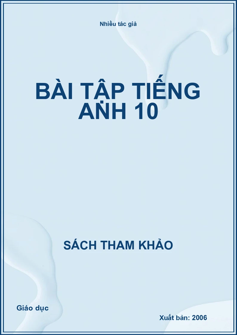 Bài tập Tiếng Anh 10