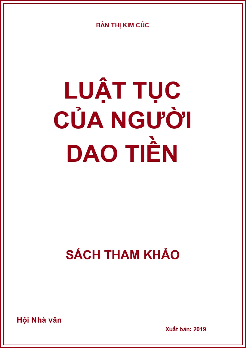 Luật tục của người Dao Tiền