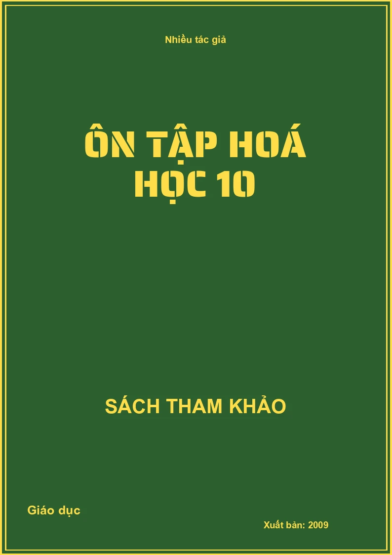 Ôn tập hoá học 10