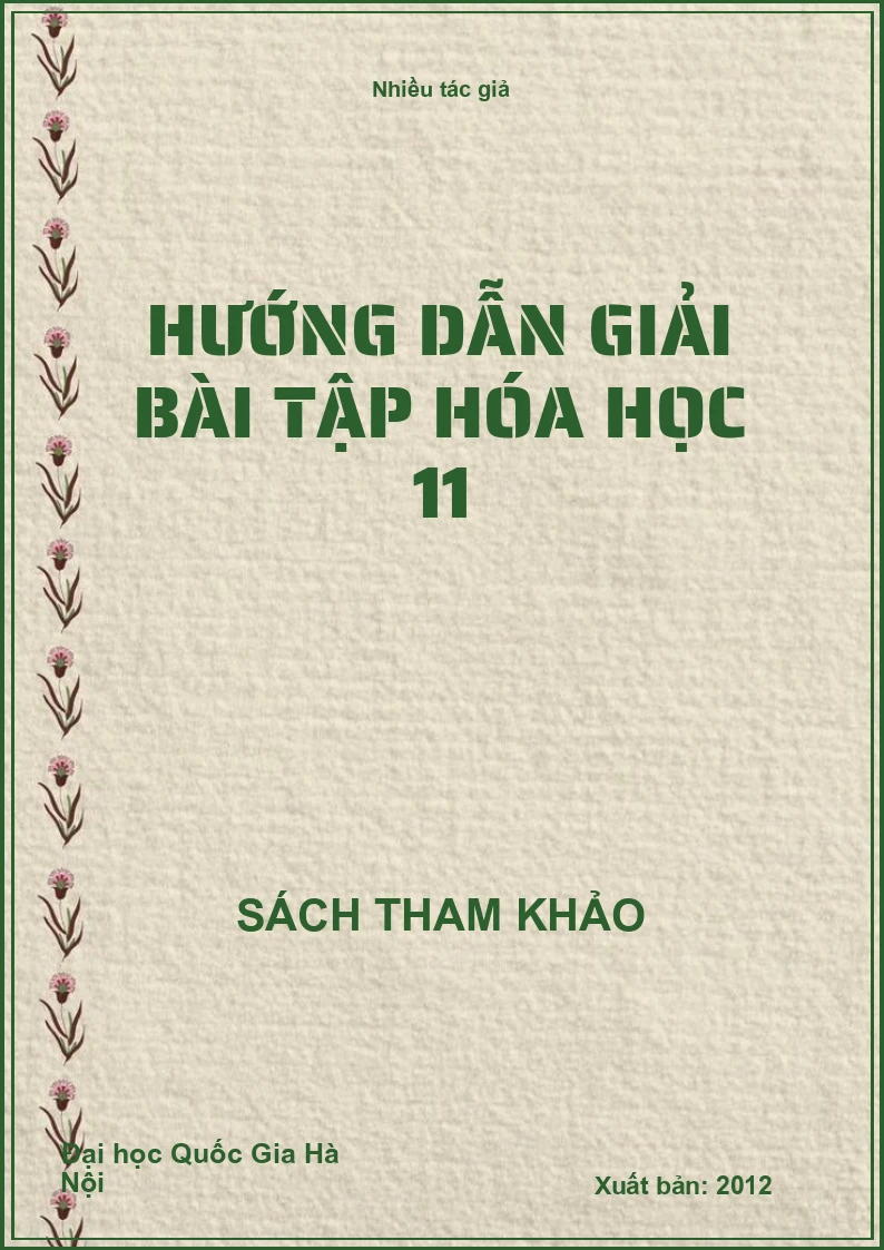Hướng dẫn giải bài tập hóa học 11