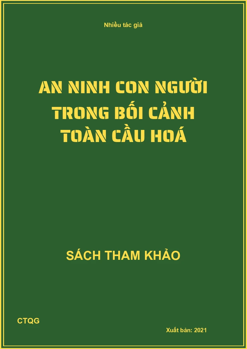 An ninh con người trong bối cảnh toàn cầu hoá