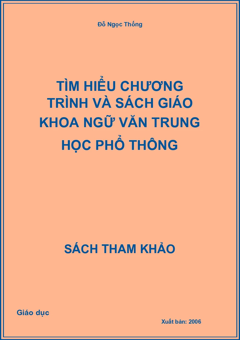 Tìm hiểu chương trình và sách giáo khoa ngữ văn trung học phổ thông