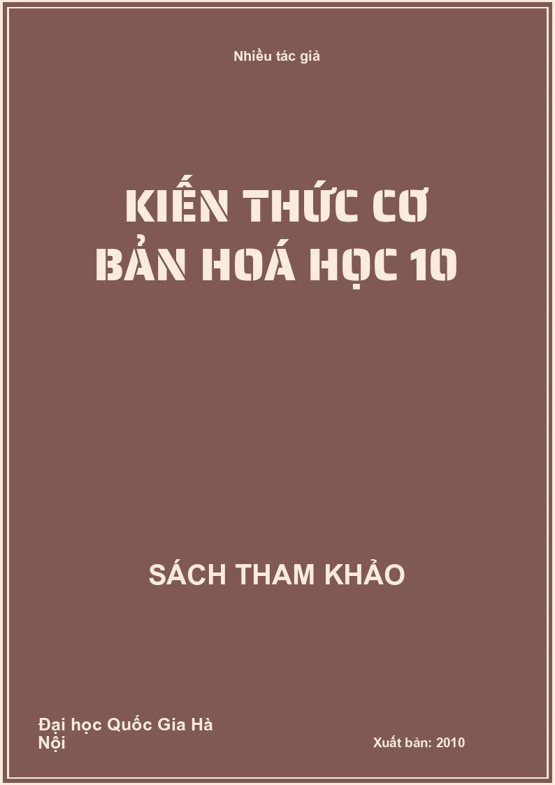 Kiến thức cơ bản hoá học 10