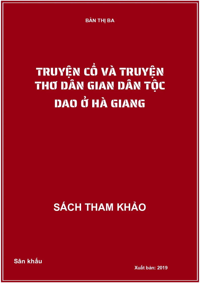 Truyện cổ và truyện thơ dân gian dân tộc Dao ở Hà Giang
