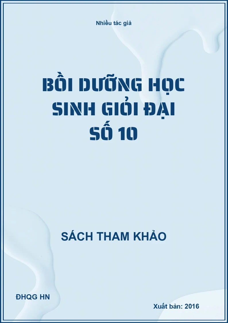Bồi Dưỡng Học Sinh Giỏi Đại Số 10