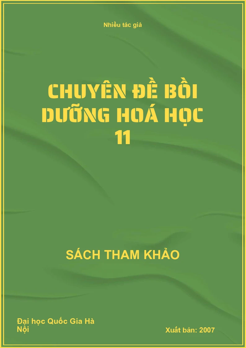 Chuyên đề bồi dưỡng hoá học 11