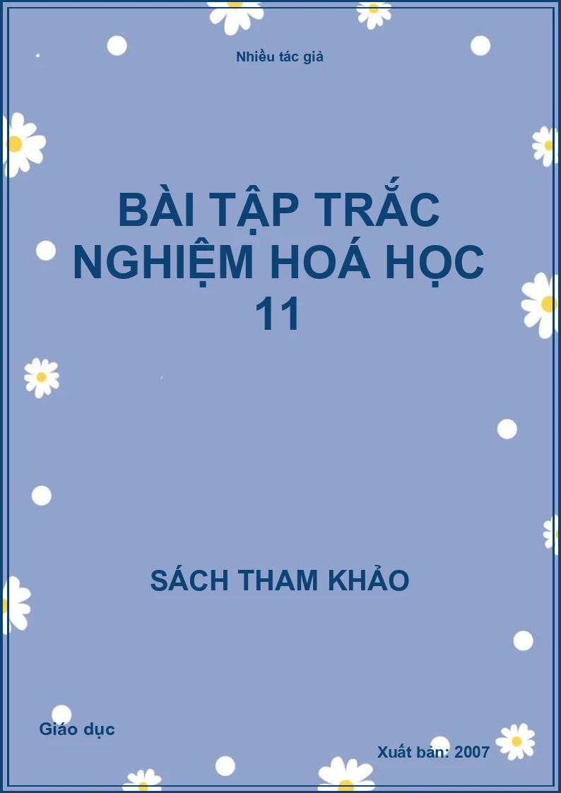 Bài tập trắc nghiệm hoá học 11