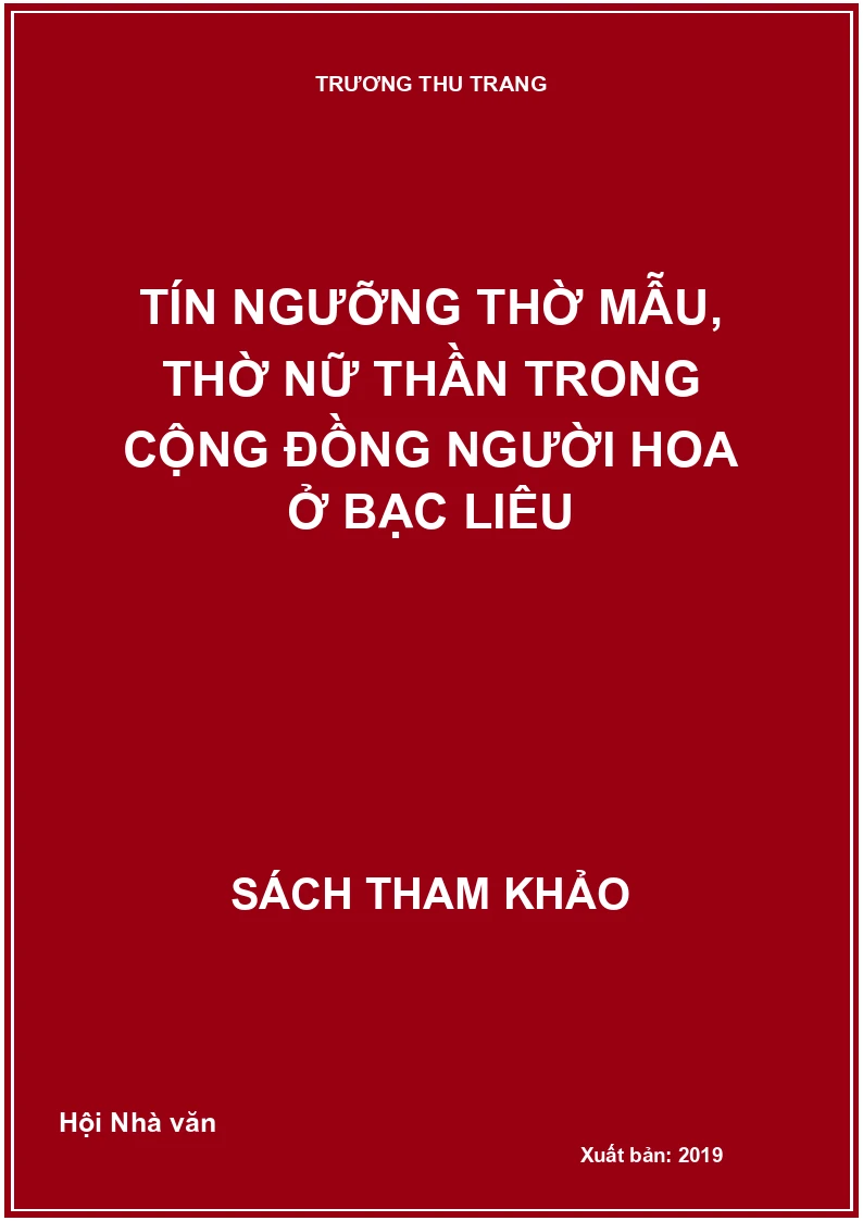 Tín ngưỡng thờ mẫu, thờ nữ thần trong cộng đồng người Hoa ở Bạc Liêu
