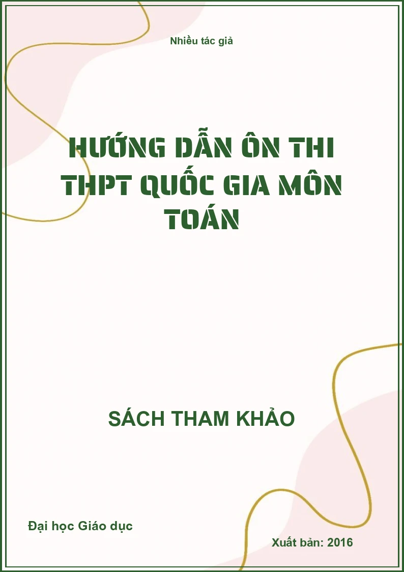 Hướng dẫn ôn thi THPT quốc gia môn TOÁN