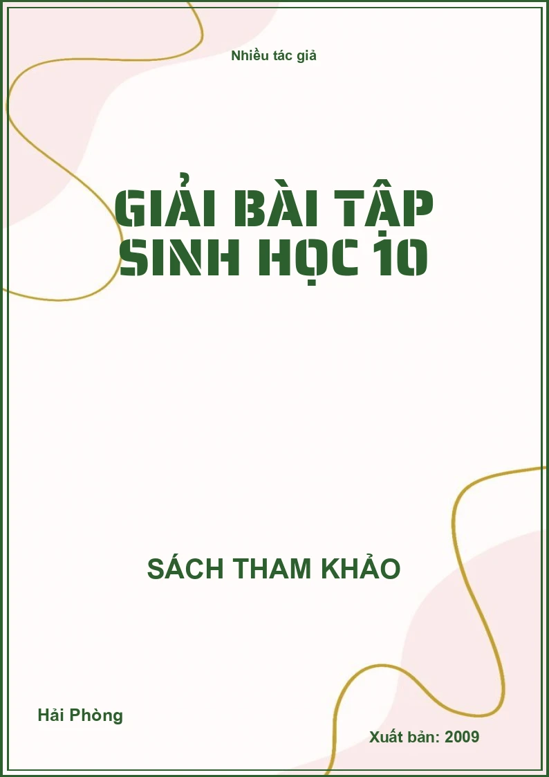 Giải bài tập sinh học 10